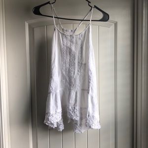 Mossimo white, lace tank top